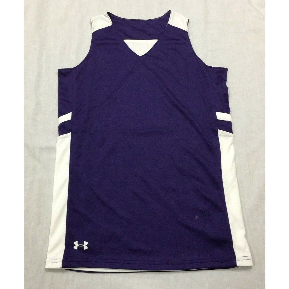 NWOT UNDER ARMOUR BOYS GIRLS REVERSIBLE ATHLETIC BASKETBALL JERSEY SHIRT SIZE YM